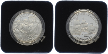 USA 1 Dollar 2007 Jamestown 400th Anniversary Silver Dollar